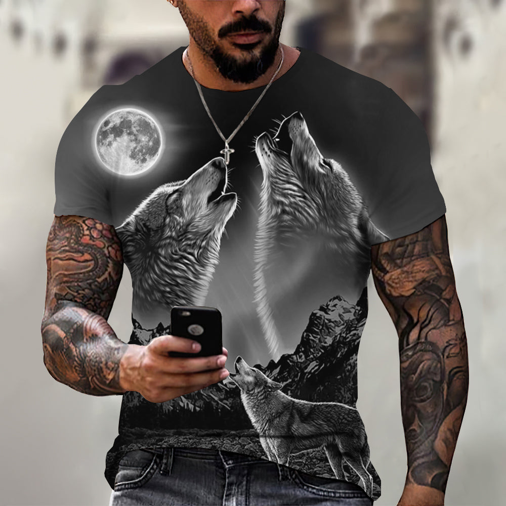 Wolves Muscle Fit Compression T-Shirt - Howling Wolves