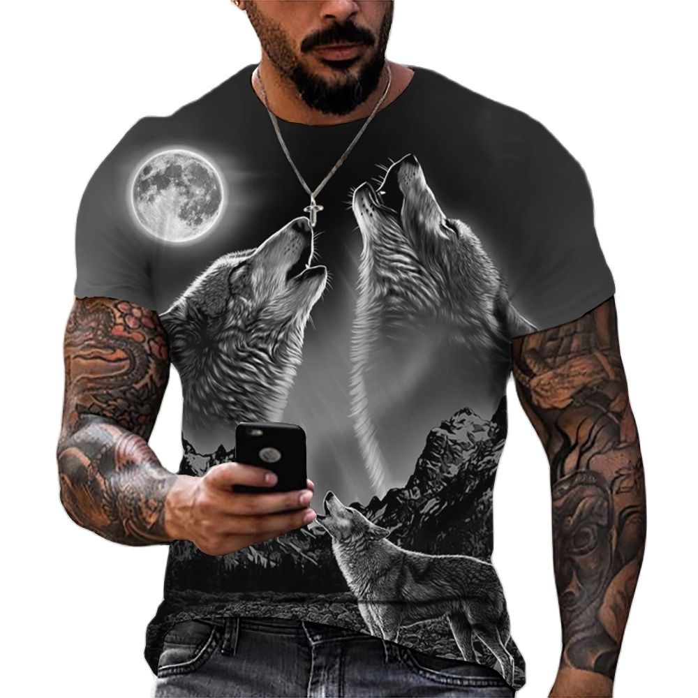 Wolves Muscle Fit Compression T-Shirt - Howling Wolves