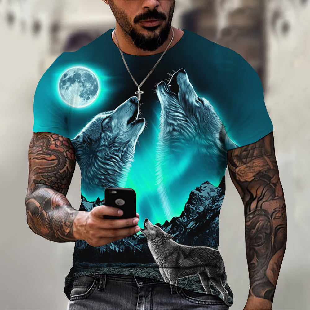 Wolves Muscle Fit Compression T-Shirt - Howling Wolves