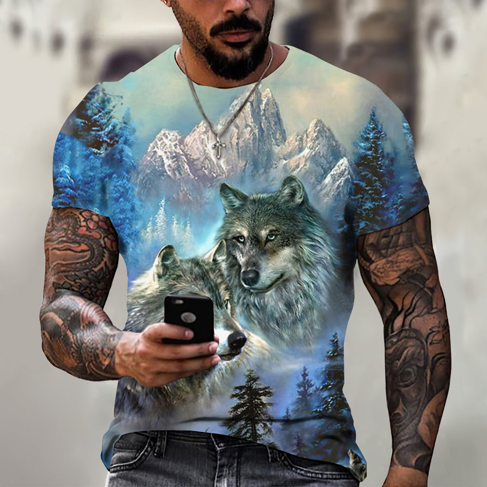 Wolves Muscle Fit Compression T-Shirt - Mountain Wolves