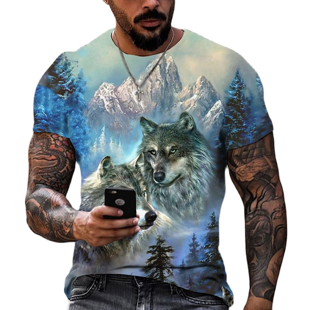 Wolves Muscle Fit Compression T-Shirt - Mountain Wolves